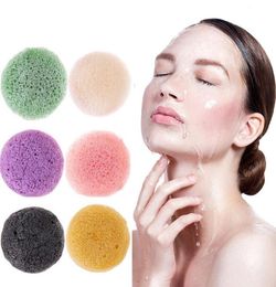 6 Colors Natural Konjac Konnyaku Sponge Cleanser Wash Cosmetic Puff Gentle Cleansing Facial Sponges Makeup Tools Wash Face Puff5881643