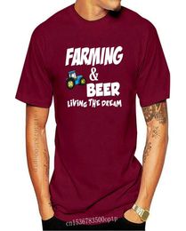 Men039s TShirts Street Style Farm Beer Farmer Tractor Funny Gift Ideas Tee Shirt Design7535626