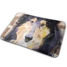 Carpets Collie ( Low Poly ) Mat Rug Carpet Anti-Slip Bedroom Entrance Door Dog Lassie Canine Colour Animal Friend Abstract