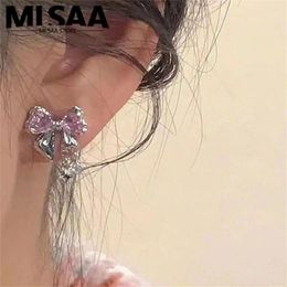 Stud Earrings Accessories Drop Fashion Silver Needle Bow Atmosphere No Fading Irregular Anti-oxidation Stacked Wear Elegant