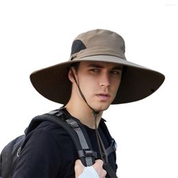 Berets Wide Brim Sun Hats With UV Protection Breathable Men Women Bucket Hat For Fishing Hiking Garden Lawn Work Safari Camping Outdoor