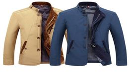 MEN039S Business Casual Jacket Herum Herbst Winter Khaki Männliche Jacken Slim Fit Coat Herren Mode dünne Windbrecher6313626