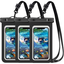 3-Piece Floating Waterproof Phone Case for iPhone 14/15 Pro Max Samsung S22 Google Pixel 6 Pro