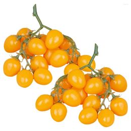 Party Decoration 2 Pcs Imitation Tomato Home Decor Kitchen Cherry Tomatoes Prop Props Fake For Fruit Foam Pography Supplies