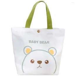 Storage Bags Environmentally Friendly Shopping Bag Korean Version Of The Portable Canvas Cartoon Literary Women Go Out Wholesale Spot Han