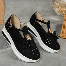 Casual Shoes For Women 2024 High Quality Round Head Women's Flats Breathable Loafers Solid Hollow Female Flat