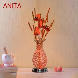 Table Lamps ANITA Modern Vase Lamp Fashionable Art Black Iiving Room Bedroom El LED Aluminium Wire Decorative Desk Light