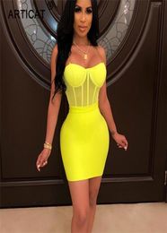 Articat 2 Piece Set Women Summer Dress Chains Strap Mesh Sexy Bodysuit And High Waist Skirt Short Party Club Women Set Outfits Y079601301