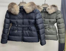 Women039s Down Puffer Jacket Fashion Hooded Casual Warm fox fur collar slim fit Short Parkas Female Coat Winter Jaqueta Feminin9844917652