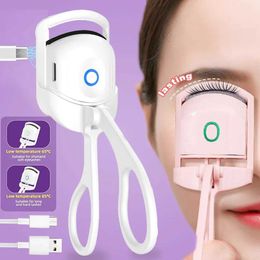 Eyelash Curler Hot eyelash curler electric 2-level temperature control for long-term curling and shaping portable rechargeable eyelash curler Q240517