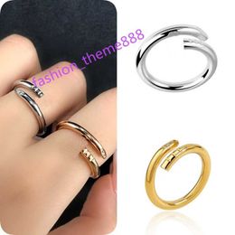Love rings for women diamond ring designer ring finger nail Jewellery fashion classic titanium steel band gold silver rose Colour Size 5-10
