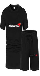 2021Men039s summer cotton F1 racing McLaren Tshirt jersey Oneck top regular Tshirt men039s shorts suit casual sports me2230767