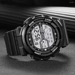 Wristwatches Big Dial Sports Watch Casual Simple Electronic Multifunction Waterproof LED Digital Outdoor
