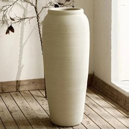 Vases Floor Ceramic Vase Dry Flowers Living Room Large And Tall Pots White Minimalist Decor Home Accessories