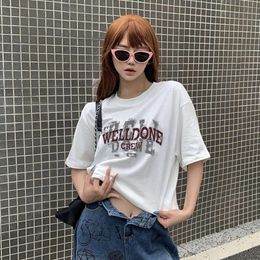 We11done Trend Brand Womens T-Shirt Luxury Fashion Designer Letter Printed T-shirt High Quality Top Loose Couple Short Sleeved