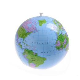 Sand Play Water Fun 40CM inflatable Earth World Geography Global Map Balloon Toy Beach Ball Early Education Toy Q240517