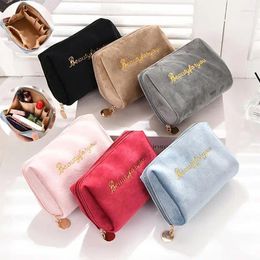 Cosmetic Bags Makeup For Women Soft Travel Bag Organizer Case Young Lady Girls Make Up Necessaries 1 Pc Solid Handbags