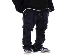 Men039s jeans unledonjm hip hop baglior abbigliamento 2021 gamba larga streetwear black goth sbitine jeens per mez695238522