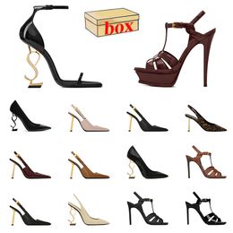 Womens With Box High Heels Designer Sandals Luxury Lady Patent Heel Bottoms Party Wedding Slides Platform Leather Classics Suede Slingback Pumps Leopard Slippers