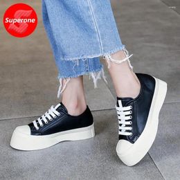 Casual Shoes Superone 2024 Women Flats Round Toe Cross Strap Ladies Footwear Spring Summer Size 35-40