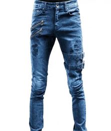 Men039s Jeans Chic Pencil For Men Tight Fashion Trousers High Waist Stretch Denim Pants StreetwearMen039s5856264