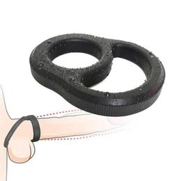 EXVOID Soft Penis Ring Scrotum Bind Black Liquid Silicone Sex Toys for Men Erection Delay Ejaculation Adult Products Cock Rings X05187684