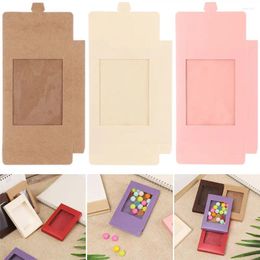 Gift Wrap Wedding Favours Kids Birthday Party Supplies Kraft Paper Box Clear PVC Window Candy Wrapping Bag Cake Package