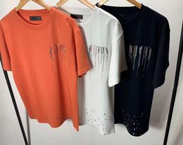 2022 Summer Mens Designer T Shirt Casual Man Womens Loose Tees With Fluid Letters Print Short Sleeves Top Sell Luxury Men TShirt 5328963