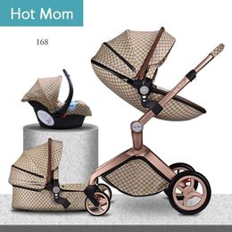 Strollers# Original Mom Car High Landscape 3 In 1 Baby Stroller Born Carriage Folding Pram 36