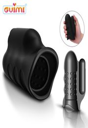 GUIMI Penis Vibrator Sex Toys for Men 10 Modes Penis Massager Male Masturbator Electric Stimulate Bullet Vibrating Glans Trainer Y5642980