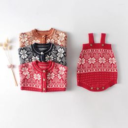 Clothing Sets Baby 2024 Spring Set Girl Jacquard Cute Sweet Long-sleeved Top Romper Casual Simple Two Piece