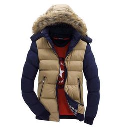 Whole Fashion Mens Fur Hooded Down Parka Slim Fit Thick Warm Winter Jackets For Male Size MXXXL Casual Puffer Coats With Hoo2912788