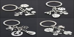 Keychains Fashion Accessories I Love FootballBasketballBaseball With Soccer Shoes For Car Purse Bag Cowboy Gift Clover Charms Ke5211565