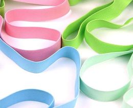 2M 1Inch Elastic Bands With Knit Colorful Elasticity For Clothing Sewing Accessories Belt Table Skirts Wedding Baby Shower DIY Par9240420