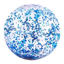 Sand Play Water Fun 40cm beach ball transparent inflatable swimming pool toy floating ball with sequins summer party water toy adult and children water toy Q240517