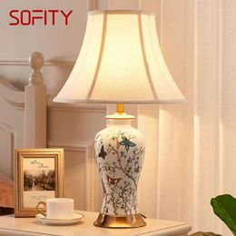 Table Lamps SOFITY Modern Ceramic Lights LED Simple Creative Luxury Bedside Desk Lamp For Home Living Room Study Bedroom