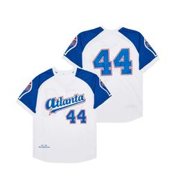 BG baseball Jersey ATLANTA BLACK CRACKERS PULLOVER 44 jerseys Sewing Embroidery High Quality Sports Outdoor White 240518