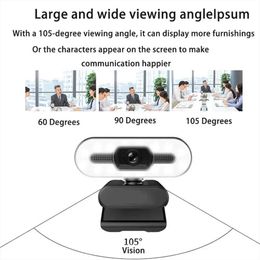 Webcams Portable Full HD 1080P 2K 4K Network Camera PC Laptop Autofocus Network Camera Flexible Live Broadcast with Microphone J24051I6O