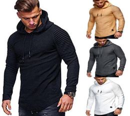 Muscle Mens Long Sleeve Casual Hoodies Sweatshirt Tops Shirts Slim Fit Hooded shirt Hoddies1400550