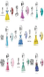 9 Sets Princess Party Dress Crown Murano Glass Charms Beads 925 Sterling Silver Jewelry Pendants for Charms Bracelets DIY 3pcs7488710