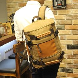 Backpack Retro Style Travel Large Capacity Male Multifunction Handbag Mountaineering Men Multifunctional Versatile Bag