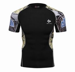 Mens Compression T Shirts Skin Tight Thermal Short Sleeve Rashguard MMA Crossfit Exercise Workout Fitness Sportswear TEES29418892906364
