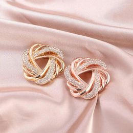 Brooches Elegant Trendy Flower Crystal Fashion Jewelry For Girls Shawl Clip Scarf Ring Korean Style Brooch Pins Women Buckle