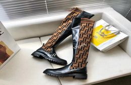 Designer Boots Letter Women Boot Over the Knee Boot Knit Socks Booties Luxury Fashion Sexy Cadle Shoes7960100