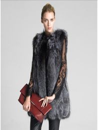 WholeNew Design 2016 Fashion Winter Women Fur Vest Faux Fox Fur Coat Woman Cloak Fur Vests Jacket Female Ladies Overcoat Size6244157