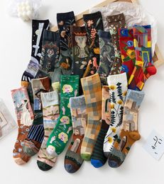 Colorful Graffiti Novelty Men Women Sock Cartoon Creative Winter Warm Socks Comfortable Cotton Stocking9424020