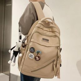 Backpack High Capacity Trendy Women Girl Boy Travel Badge School Bag Cool Men Leisure BookBag Ladies College Fashion