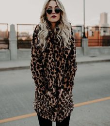 Women Winter Thick Coat Faux Fur Jackets Female Leopard Print Warm Outwear For Ladies 2018 Fashion Long Fake Fur Overcoats4481215