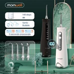 Mornwell 5032 Oral Irrigator Dental Teeth Whitening Home Appliance Sonic Water Flosser 270ML Tank Teeth Cleaner Dental Water Jet 240507