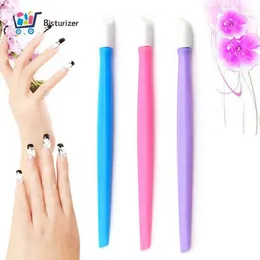 Nail Art Kits Cuticle Pusher Trimmer Dead Skin Remover Plastic Rubber Professional Care Tool Set Manicure Accessories